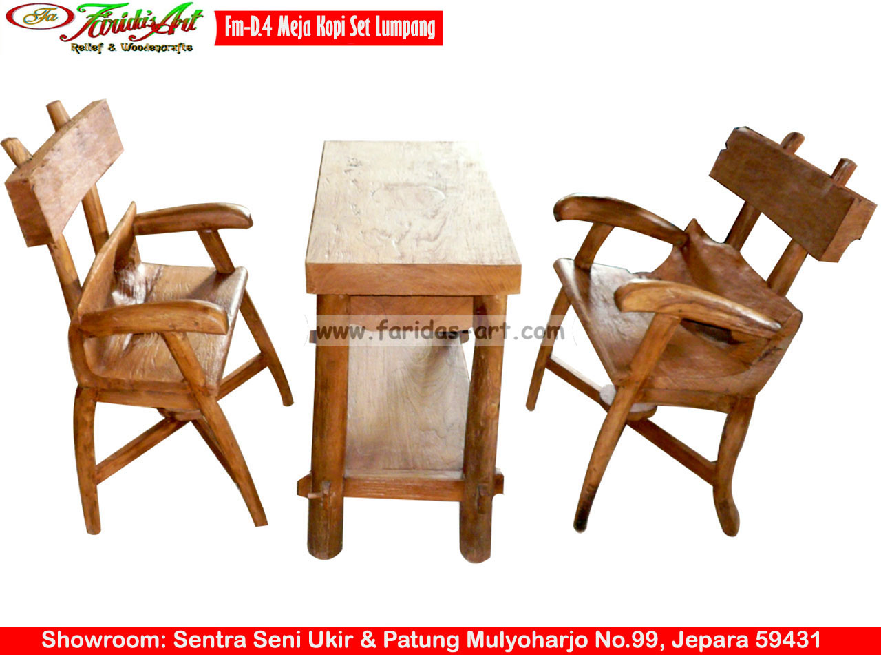 Meja Kopi Set - Lesung 4 (tapak kaki)
